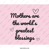 Mothers Day Mouse Pad, Greatest Blessings, Pink Mousepad, Gift for Mom, Cute Desk Accessory, Office Decor, Motivational Mouse Pad - Tawshia