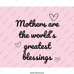 Mothers Day Mouse Pad, Greatest Blessings, Pink Mousepad, Gift for Mom, Cute Desk Accessory, Office Decor, Motivational Mouse Pad - Tawshia