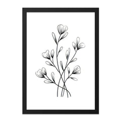 Floral Wall Art, Minimalist Flower Print, Line Art Drawing, Botanical Illustration, Modern Home Decor - Tawshia