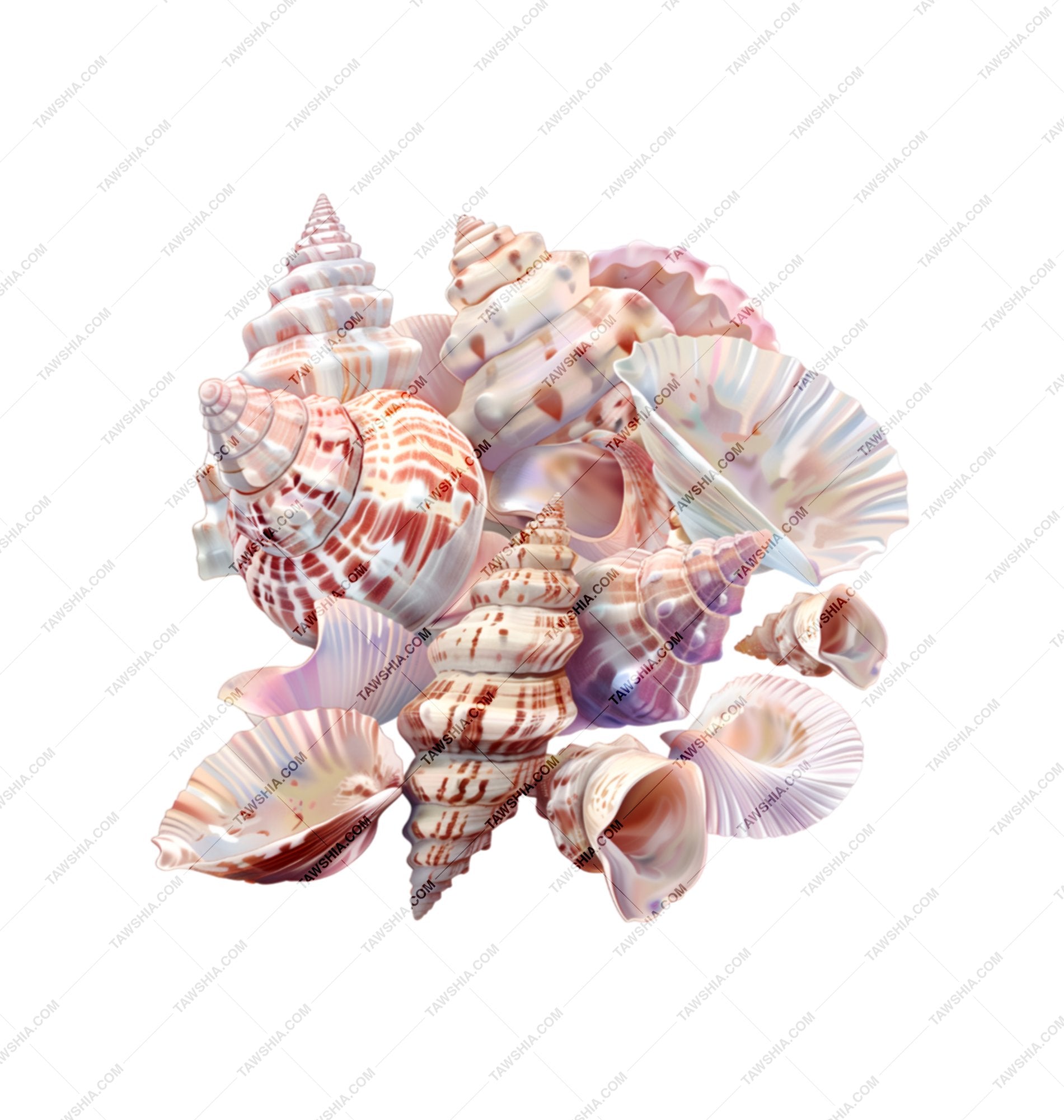 Assorted Beautiful Spiral Conch Shells Decorative product type