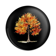Fall Tree Pinback Button, Autumn Leaves Button, Watercolor Tree Button, Seasonal Gift, Nature Lover Pin, Colorful Tree Design - Tawshia