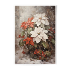 Poinsettia Photographic Print, Christmas Flower Art, Winter Holiday Decor, Seasonal Botanical Wall Art, Floral Photography - Tawshia