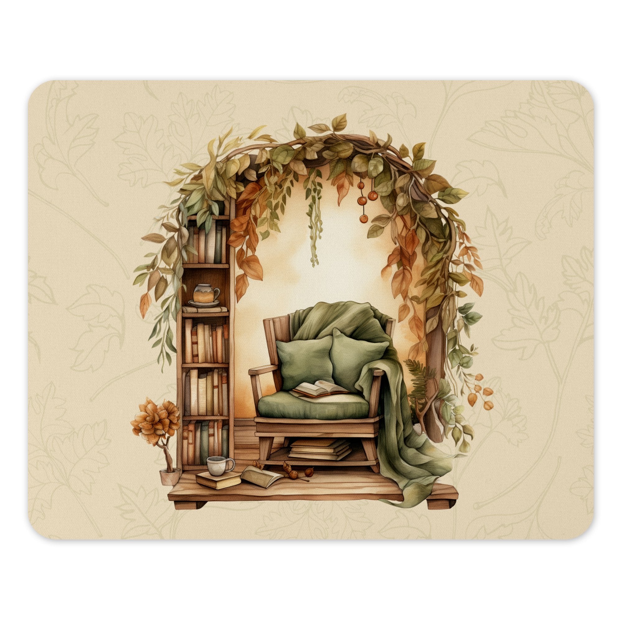 Cozy Reading Nook with Books Illustration product