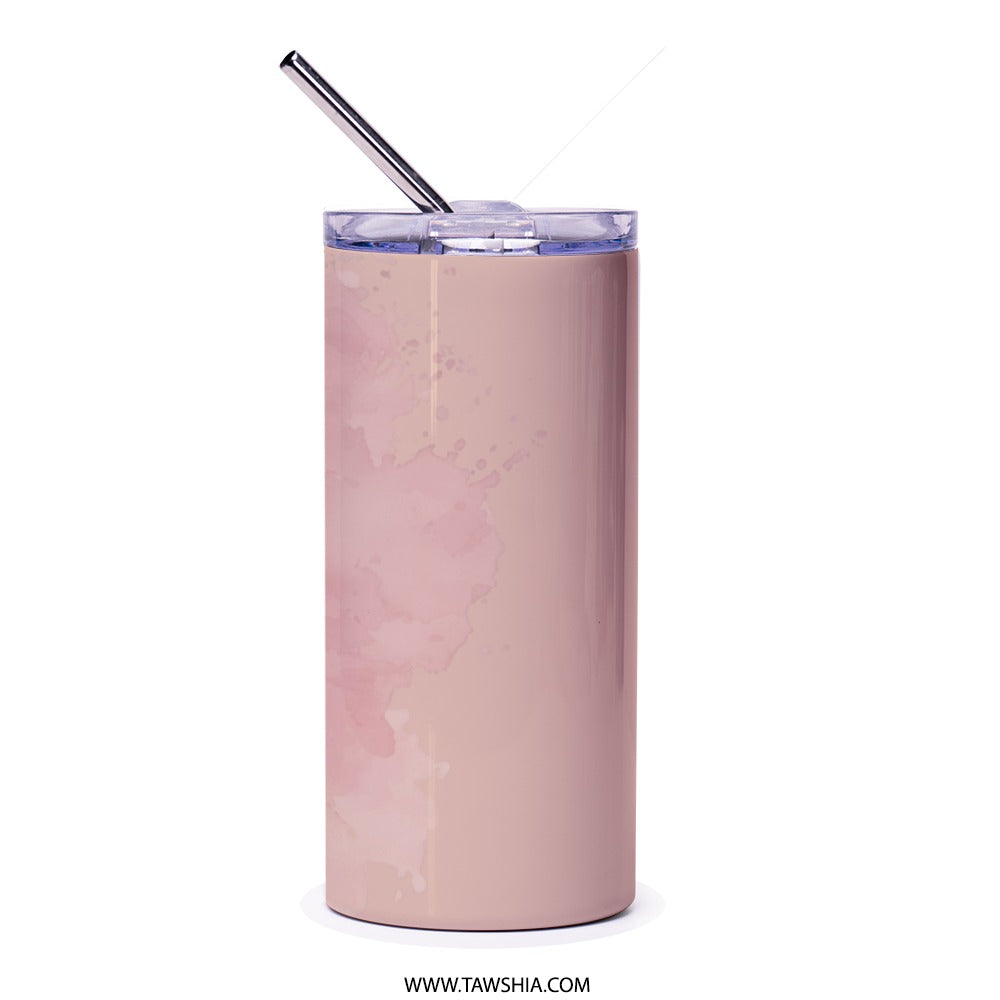 Pink Classic Car Tumbler, Floral Car Tumbler, Vintage Car Tumbler, Aesthetic Tumbler, Gift For Car Lover, Unique Tumbler Design - Tawshia