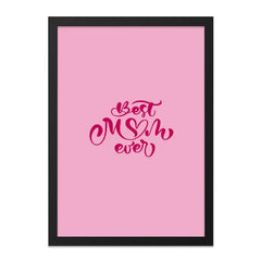 Best Mom Ever Wall Art, Mother's Day Gift, Pink Wall Decor, Gift for Mom, Cute Mom Art, Home Decor, Mom Birthday Gift - Tawshia