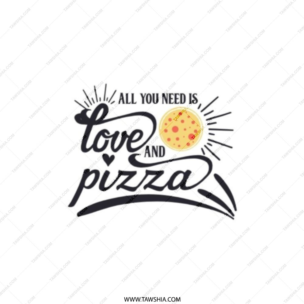 Pizza Lover Pocket Mirror, Foodie Gift, All You Need Is Love and Pizza, Cute Portable Mirror, Makeup Mirror, Pizza Design - Tawshia