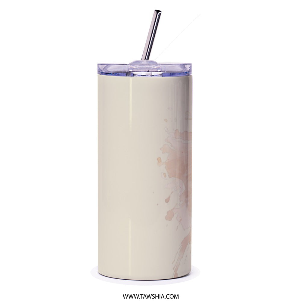 Arabic Father's Day Tumbler, Dad is the Tree, Father Gift, Unique Tumbler, Islamic Dad Present, Tumbler with Straw, Gift for Him - Tawshia