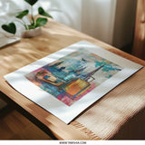 Travel Photographic Print, World Tour Art, Airplane Art, Suitcase Print, Eiffel Tower, London Print, Tourist Gift, Paris, Moscow - Tawshia