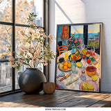 Still Life Wall Art, Impressionist Painting Print, Food Art Decor, Kitchen Wall Decor, Fruit and Flowers Art, Dining Room Art Print - Tawshia