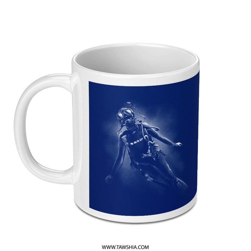 Scuba Diver Underwater Exploration Design Mug product type