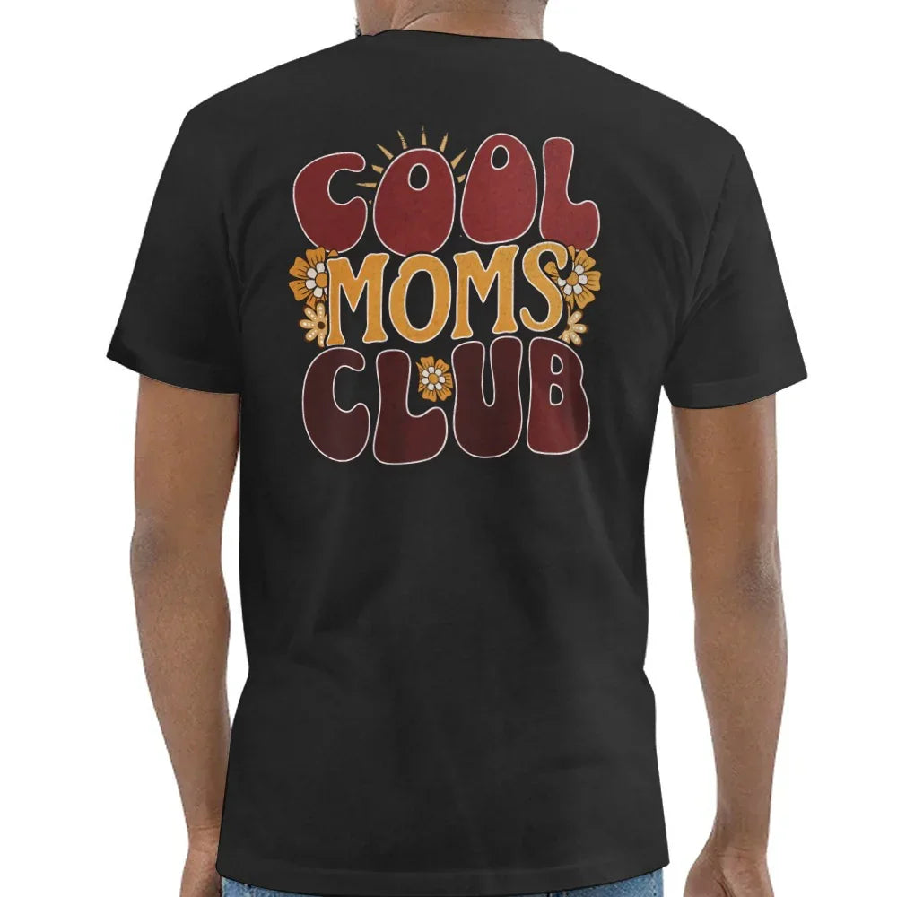 Cool Moms Club Print Back Black Tee product type