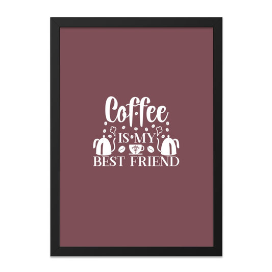 Coffee Is My Best Friend Wall Art, Minimalist Coffee Poster, Kitchen Decor, Coffee Lover Gift, Caffeine Art, Home Decor Wall Hanging - Tawshia