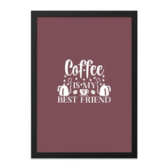 Coffee Is My Best Friend Wall Art, Minimalist Coffee Poster, Kitchen Decor, Coffee Lover Gift, Caffeine Art, Home Decor Wall Hanging - Tawshia