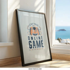 Gamer Wall Art, Online Game Print, Gaming Decor, I Can't Pause, Controller Art, Video Game Room Art, Boys Room Decor, Gift for Gamers - Tawshia