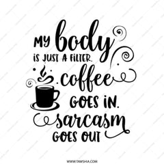 Coffee Sarcasm Tote Bag, Funny Quote Bag, Coffee Lover Gift, Sarcastic Tote, Gift for Her, Reusable Grocery Bag, Canvas Tote Bag - Tawshia