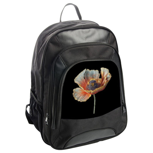 Poppy Flower Backpack, Floral Design Backpack, Artistic Backpack, Unique Backpack, Everyday Backpack, Gift for Her, Bookbag - Tawshia