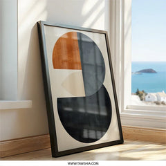 Modern Geometric Wall Art, Abstract Circle Print, Contemporary Art Decor, Minimalist Wall Hanging, Housewarming Gift Idea - Tawshia