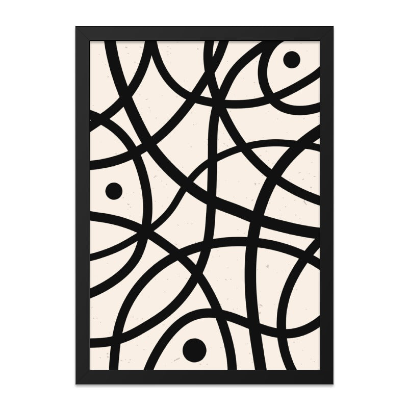 Abstract Wall Art, Modern Geometric Print, Black and White Circles, Minimalist Home Decor, Contemporary Art Print - Tawshia