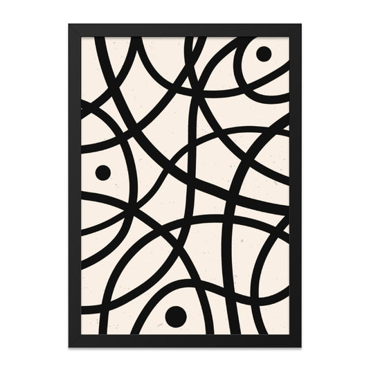 Abstract Wall Art, Modern Geometric Print, Black and White Circles, Minimalist Home Decor, Contemporary Art Print - Tawshia