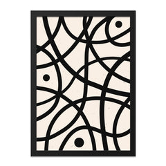 Abstract Wall Art, Modern Geometric Print, Black and White Circles, Minimalist Home Decor, Contemporary Art Print - Tawshia