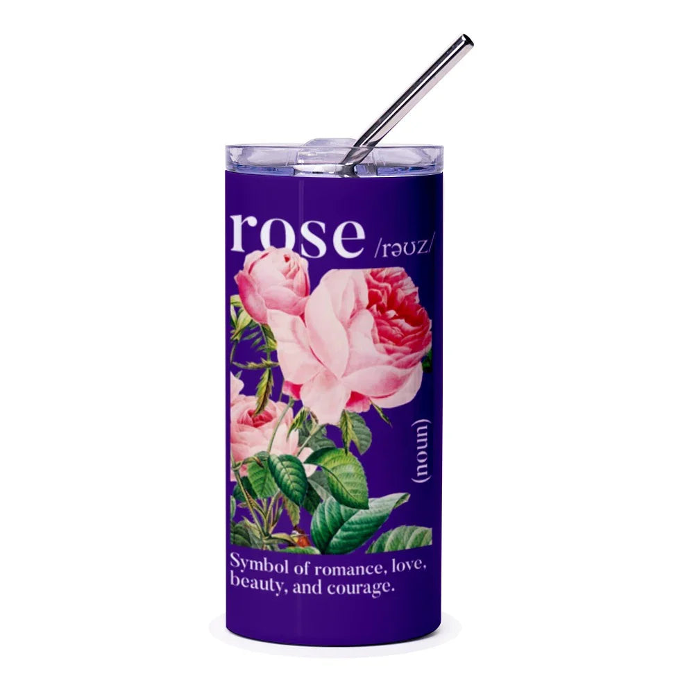 Elegant Floral Design Rose Insulated Tumbler product type