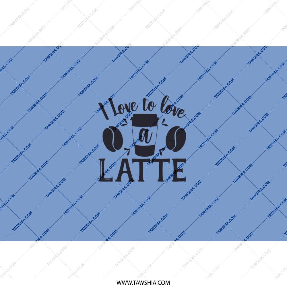 Latte Lover Tumbler, Coffee Bean Design, I Love Latte Gift, Cute Tumbler For Coffee, Aesthetic Tumbler, Tumblers With Straws, Office Gifts - Tawshia