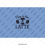 Latte Lover Tumbler, Coffee Bean Design, I Love Latte Gift, Cute Tumbler For Coffee, Aesthetic Tumbler, Tumblers With Straws, Office Gifts - Tawshia