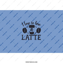 Latte Lover Tumbler, Coffee Bean Design, I Love Latte Gift, Cute Tumbler For Coffee, Aesthetic Tumbler, Tumblers With Straws, Office Gifts - Tawshia