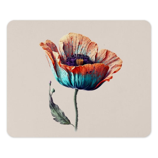 Colorful Poppy Mouse Pad, Floral Computer Accessory, Office Desk Decor, Botanical Art Print, Unique Gift Idea, Trending Mousepad - Tawshia