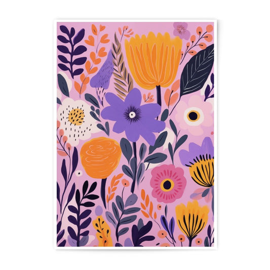 Floral Photographic Print, Colorful Flower Art, Botanical Wall Decor, Spring Flowers Print, Modern Floral Art, Flower Illustration Print - Tawshia