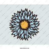 Blue Sunflower Mouse Pad, Floral Design, Cute Desk Accessory, Flower Lover Gift, Aesthetic Mousepad, Cool Computer Mat, Office Decor - Tawshia