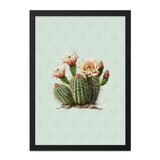 Blooming Cactus Framed Wall Art, Desert Flower Print, Botanical Art, Southwest Decor, Home Decor, Trendy Wall Art, Ready to Hang Art - Tawshia