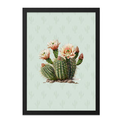 Blooming Cactus Framed Wall Art, Desert Flower Print, Botanical Art, Southwest Decor, Home Decor, Trendy Wall Art, Ready to Hang Art - Tawshia