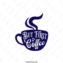 But First Coffee Pillow, Coffee Lover Gift, Caffeine Addict Decor, Cute Coffee Cup Pillow, Modern Home Decor, Gift Idea, Accent Pillow - Tawshia