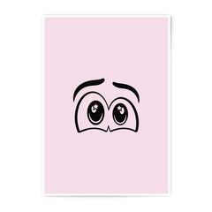 Starry Eyes Photographic Prints, Cute Cartoon Eyes Art, Minimalist Nursery Art, Whimsical Wall Decor, Children's Room Prints, Home Decor - Tawshia