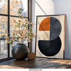 Modern Geometric Wall Art, Abstract Circle Print, Contemporary Art Decor, Minimalist Wall Hanging, Housewarming Gift Idea - Tawshia