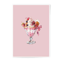 Berry Ice Cream Photographic Prints, Dessert Wall Art, Sweet Treat Decor, Watercolor Print, Food Illustration, Kitchen Art Prints - Tawshia