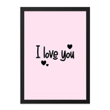 I Love You Wall Art, Romantic Decor, Valentines Day Gift, Cute Home Decor, Anniversary Gift, Minimalist Art Print - Tawshia