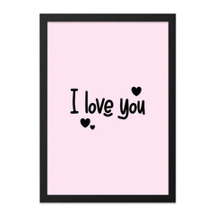 I Love You Wall Art, Romantic Decor, Valentines Day Gift, Cute Home Decor, Anniversary Gift, Minimalist Art Print - Tawshia