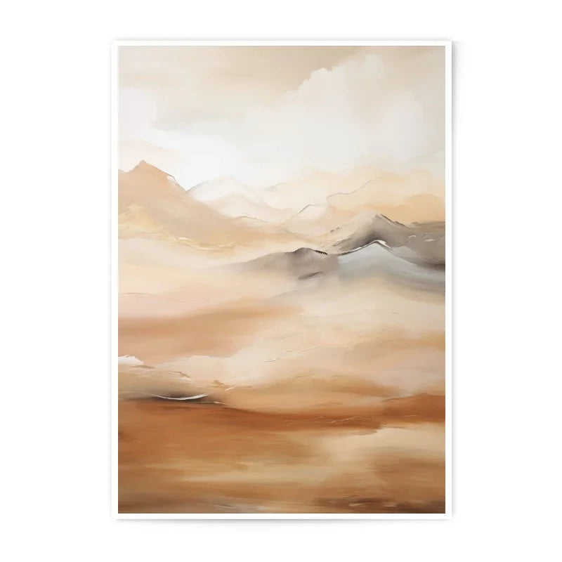 Abstract Mountain Photographic Print, Neutral Tone Landscape Art, Modern Wall Decor, Calming Nature Photography, Home Office Decor - Tawshia