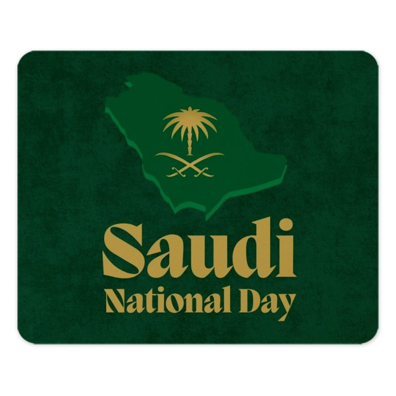 Saudi National Day Mouse Pad, Kingdom of Saudi Arabia Map, KSA Flag Desk Accessory, National Day Gift, Desk Decor - Tawshia