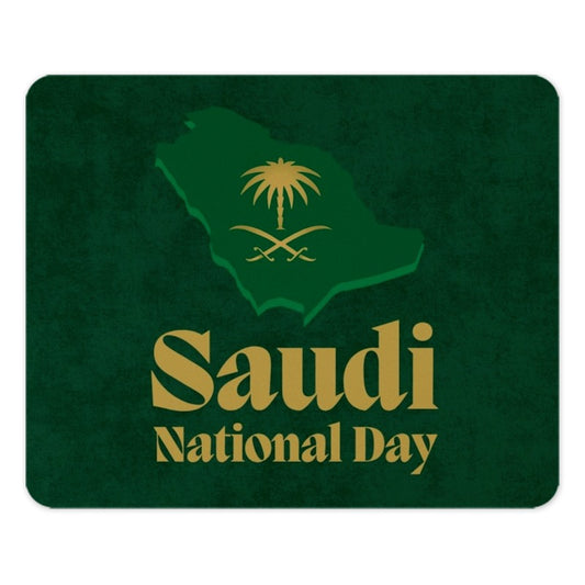 Saudi National Day Mouse Pad, Kingdom of Saudi Arabia Map, KSA Flag Desk Accessory, National Day Gift, Desk Decor - Tawshia