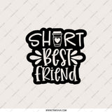 Short Best Friend Pocket Mirror, Cute Friendship Gift, Coffee Lover Present, BFF Pocket Mirror, Novelty Pocket Mirror, Cosmetic Pocket - Tawshia
