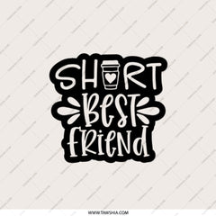 Short Best Friend Pocket Mirror, Cute Friendship Gift, Coffee Lover Present, BFF Pocket Mirror, Novelty Pocket Mirror, Cosmetic Pocket - Tawshia