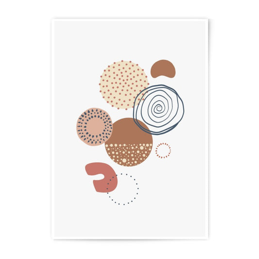 Abstract Circles Photographic Print, Modern Art Print, Boho Wall Decor, Minimalist Art, Home Decor, Wall Art, Neutral Tone Print - Tawshia
