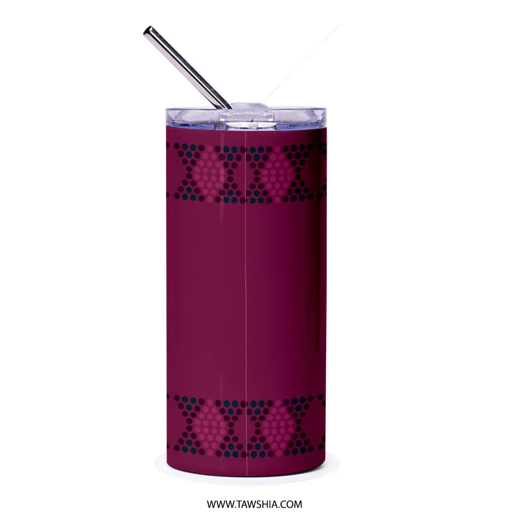 Stylish Purple Insulated Honeycomb Design Tumbler product