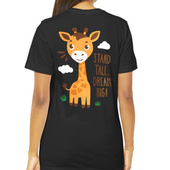 Stand Tall Dream Big Cartoon Giraffe Shirt product type