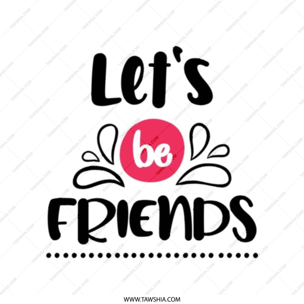 Lets Be Friends Tote Bag, Cute Friendship Gift, Best Friends Forever, BFF Gift, Friends Design Tote, Shoulder Bag, Gift For Friend - Tawshia
