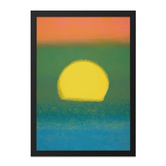 Abstract Sun Wall Art, Sunrise Painting, Modern Art Print, Home Decor, Colorful Art, Geometric Wall Art, Living Room Art, Gift Idea - Tawshia