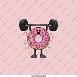Funny Donut Pocket Mirror, Weightlifting Design, Foodie Gift, Gym Humor, Cute Compact Mirror, Novelty Mirror, Gift for Her - Tawshia